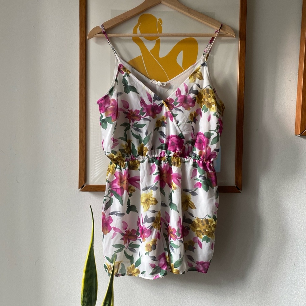 Urban Outfitters Floral Jumpsuit - Pink, Yellow, Green
